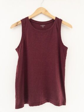 NWOT Loft Outlet Burgundy Tank Top